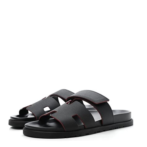 chypre black hermes|Hermes cyprus sandals.